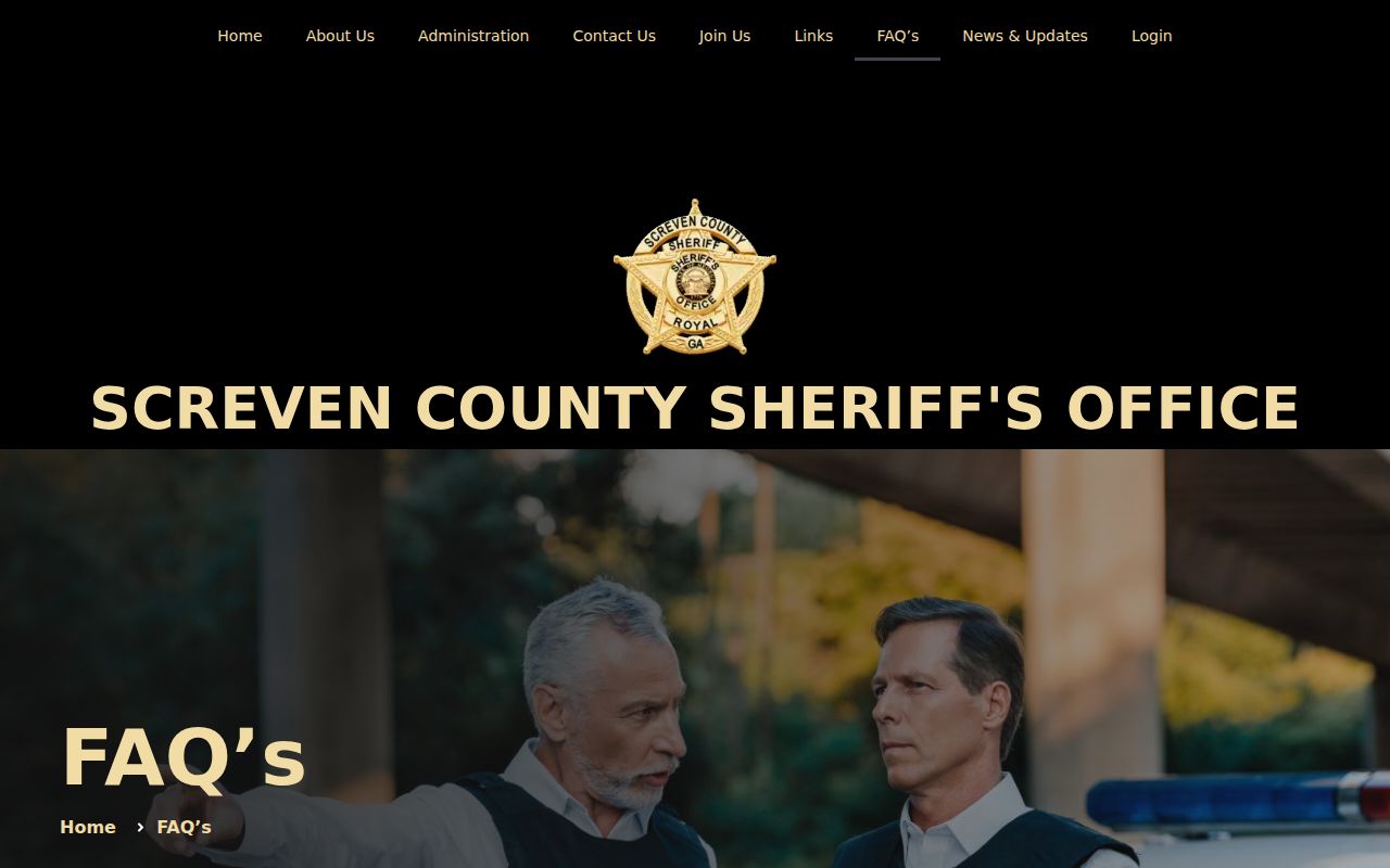 Screven County Sheriff hours and records service information