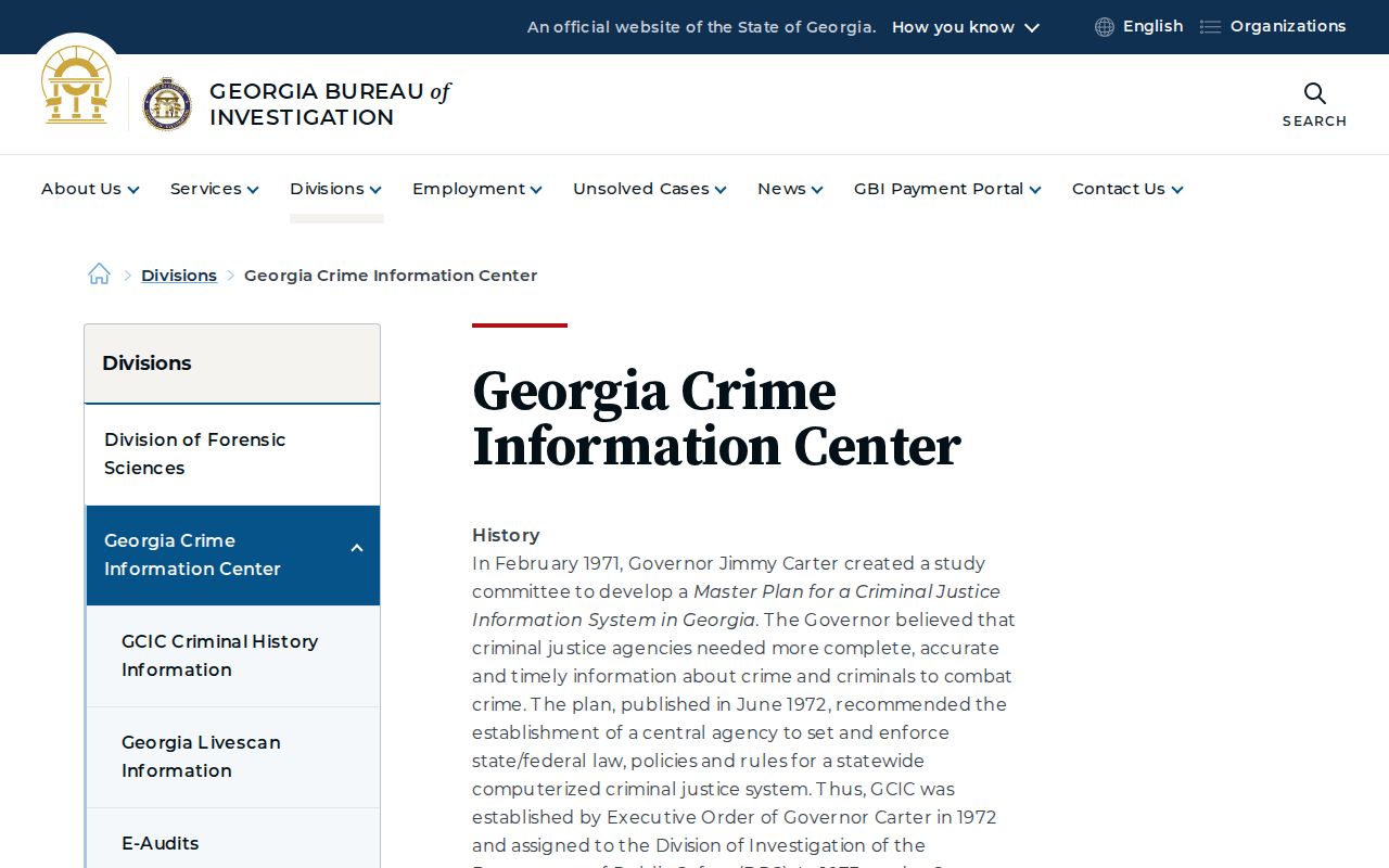 Georgia Crime Information Center restricted-system information for Screven County